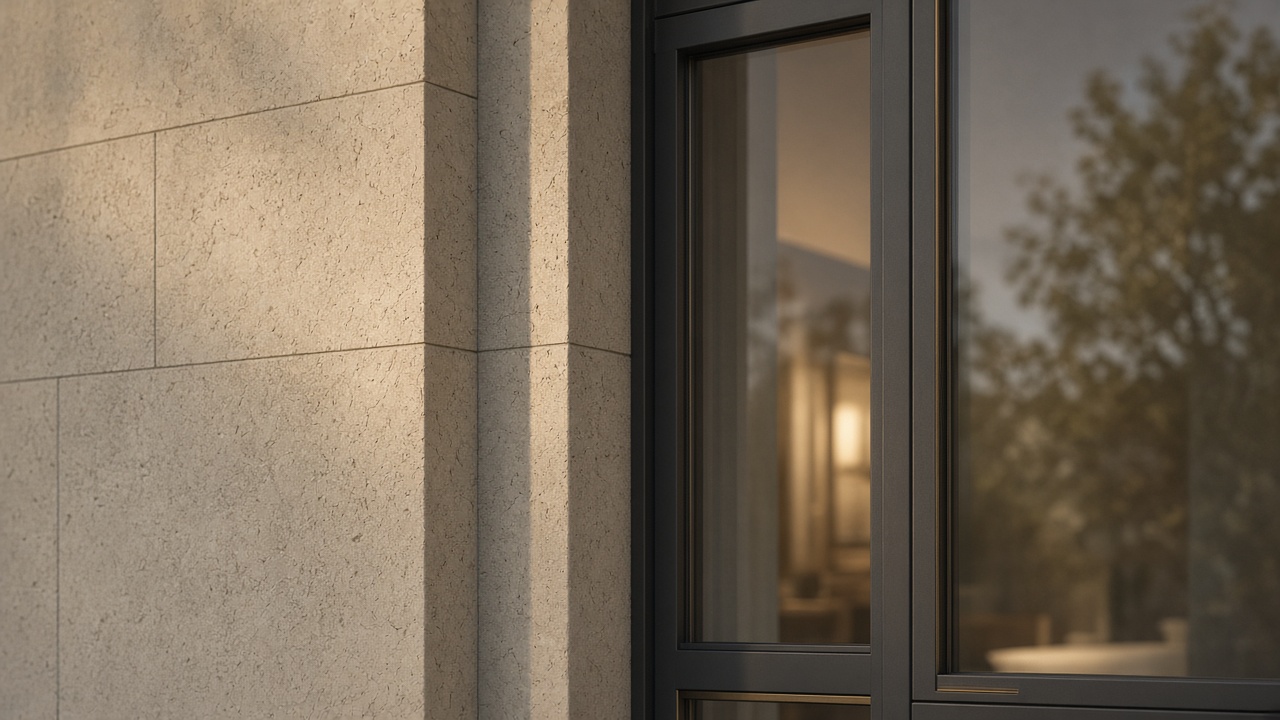 Stone, glass and evening light