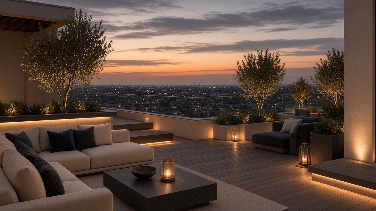Rooftop во самрак